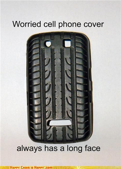objects with faces - Worried Cell Phone Cover Always Has a Long Face
